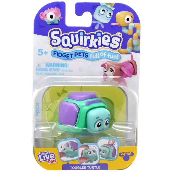 Little Live Pets Squirkies Toggles Turtle Figure [Green & Purple]