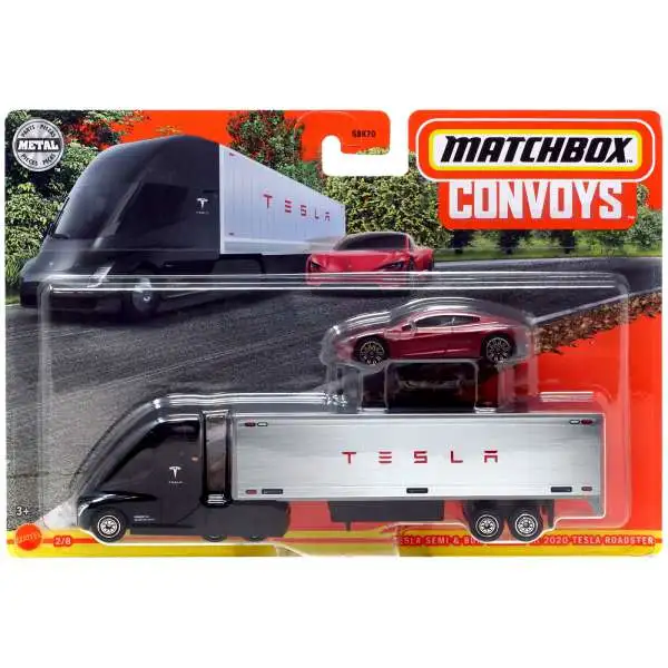 Matchbox Convoys Tesla Semi Box Trailer with 2020 Tesla Roadster