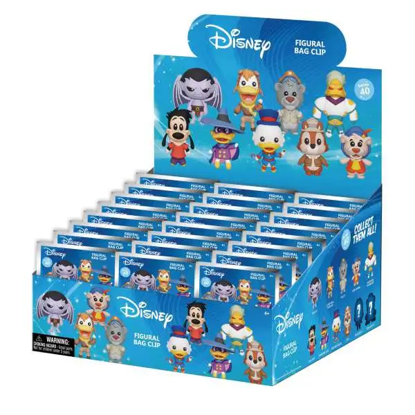Disney 3D Figural Keyring Series 40 90's Cartoons Mystery Box [24 Packs]