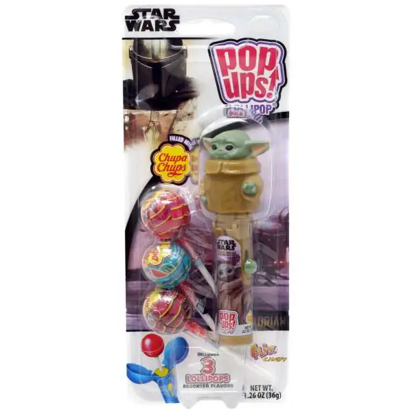 Star Wars Pop Ups! Chupa Chups Grogu Lollipop [Includes 3 Lollipops!]