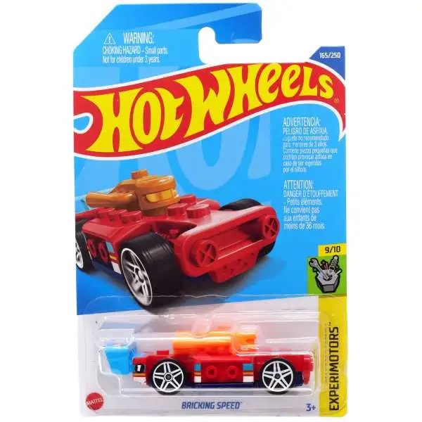 Hot Wheels Experimotors Bricking Speed Diecast Car #9/10 [Red]