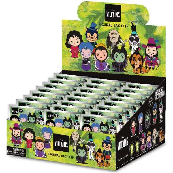 3D Figural Keyring Disney Villains Series 3 Mystery Box [24 Packs]