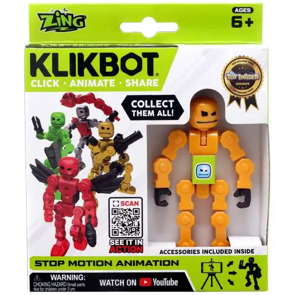 Stikbot Klikbot Orange 3-Inch Figure