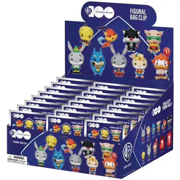 Warner Bros. 3D Figural Foam Bag Clip WB 100 Mystery Box [24 Packs]