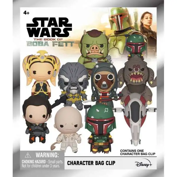 Star Wars 3D Figural Foam Bag Clip The Book of Boba Fett Mystery Pack [1 RANDOM Figure]