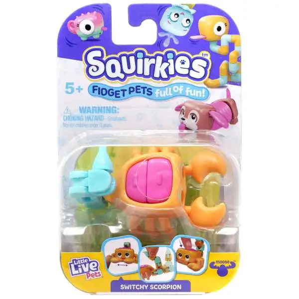Little Live Pets Squirkies Switchy Scorpion Figure [Orange, Pink & Blue]