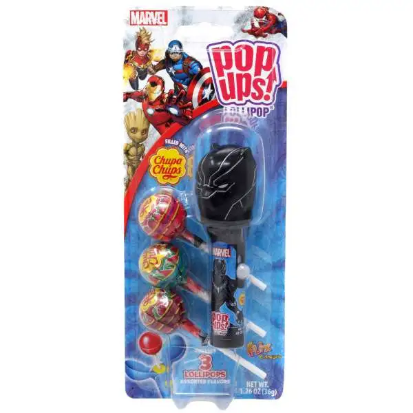 Marvel Pop Ups! Chupa Chups Black Panther Lollipop [Includes 3 Lollipops!]