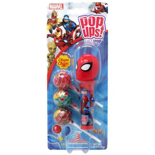 Marvel Pop Ups! Chupa Chups Spider-Man Lollipop [Includes 3 Lollipops!]