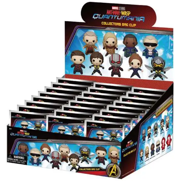 Marvel 3D Figural Foam Bag Clip Ant-Man & The Wasp Quantumania Mystery Box [24 Packs]