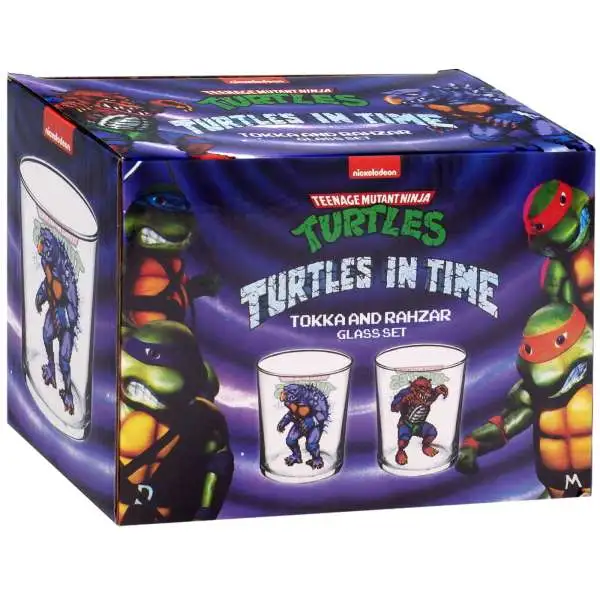 Teenage Mutant Ninja Turtles Turtles in Time Tokka & Rahzar Exclusive Glass Set