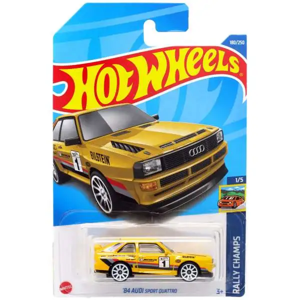 Hot Wheels Rally Champs '84 Audi Sport Quattro Diecast Car #1/5 [Yellow]