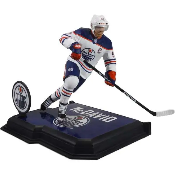 McFarlane Toys NHL Edmonton Oilers Sports Hockey Connor McDavid Action Figure [White Jersey, Regular Version]
