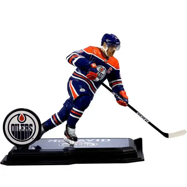 McFarlane Toys NHL Edmonton Oilers Sports Picks Hockey Connor McDavid Action Figure [Blue Jersey, Chase Version]