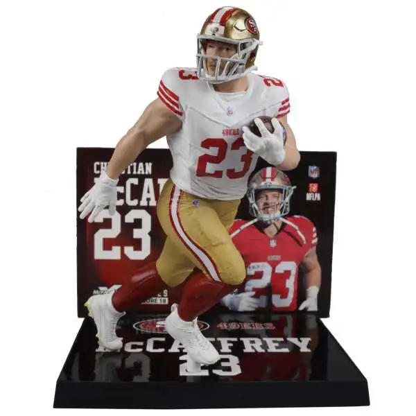 McFarlane Toys NFL San Francisco 49ers Sports Picks Football Christian McCaffrey Action Figure [White Jersey, Platinum Edition Chase Version]