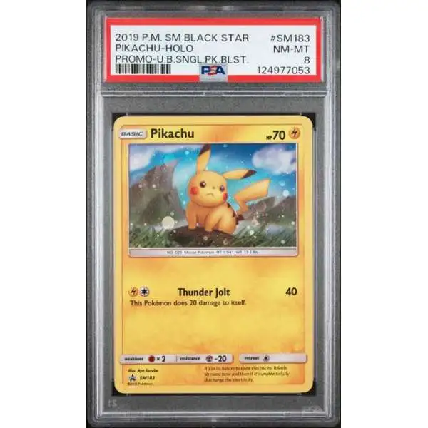 Nintendo Pokemon Promo Pikachu #4 [SM183] [PSA 8]