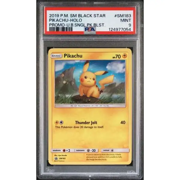 Nintendo Pokemon Promo Pikachu #4 [SM183] [PSA 9]