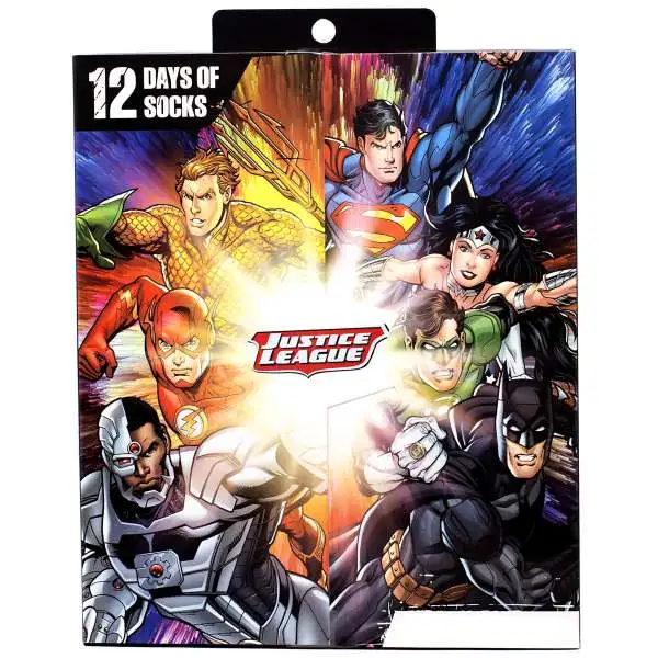 DC Comics Justice League 12 Days of Socks 12-Pack [Boys Size: Large]