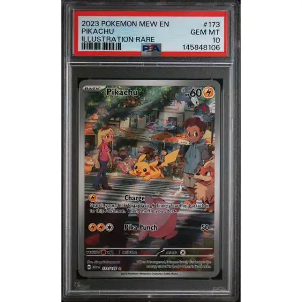 Nintendo Pokemon Scarlet & Violet 151 Illustration Rare Pikachu #173 [PSA 10]
