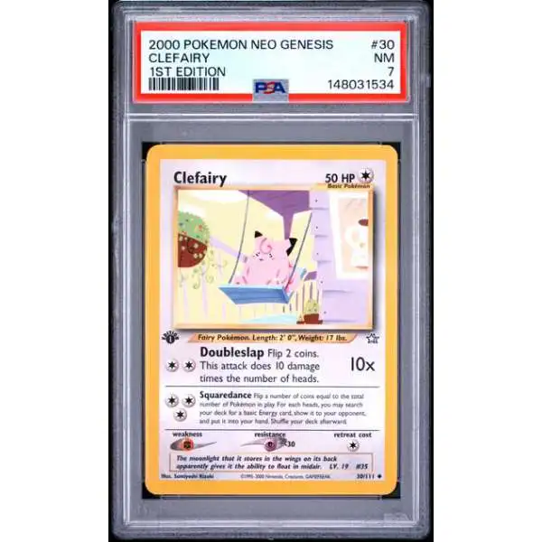 Pokemon Neo Genesis Common Clefairy #30 [1st Edition] [PSA 7]