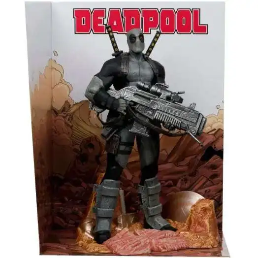 McFarlane Toys Marvel Deadpool Exclusive Posed Figure with Scene [Deadpool #1, Red Platinum Chase Edition]