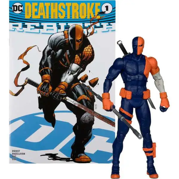 McFarlane Toys DC Direct Page Punchers Deathstroke Action Figure with Comic Book [DC Rebirth]