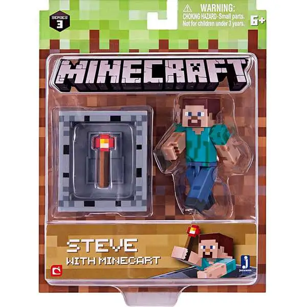 Set of 2 - Minecraft Build-A-Portal 3.25-in Figures - (Zombified Piglin +  Steve) 