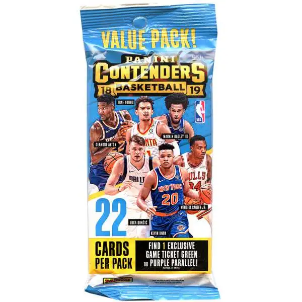 NBA Panini 2018-19 Contenders Basketball Trading Card VALUE Pack [22 Cards]