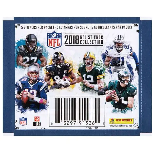 NFL Panini 2018 Football Sticker Collection Pack [5 Stickers]