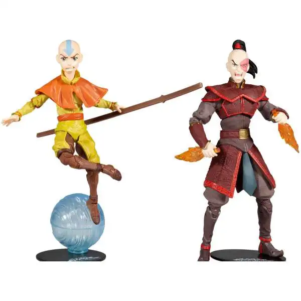 McFarlane Toys Avatar the Last Airbender Aang & Prince Zuko Set of Both Action Figures