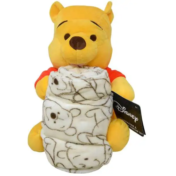 Disney Winnie the Pooh Plush & Fleece Throw Blanket Set