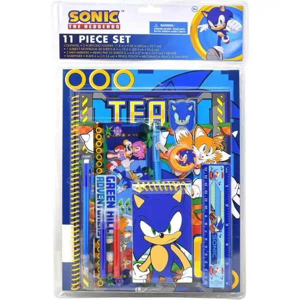 Sonic The Hedgehog 11 Piece Art Kit