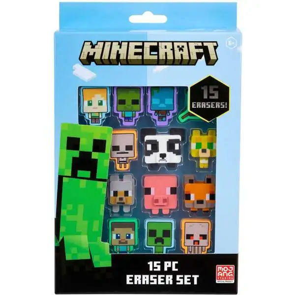 Minecraft 15 Piece Eraser Set [15 Erasers!]
