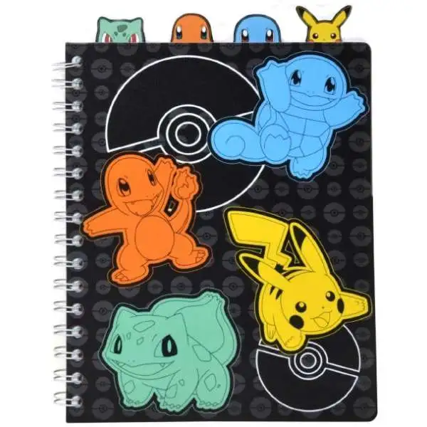 Pokemon 4 Tabbed Spiral Journal