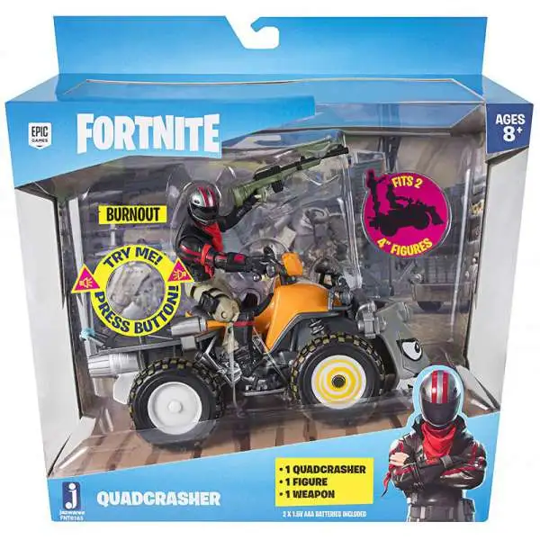 Fortnite Quadcrasher Burnout フィギュア付き Fortnite Epic Games Quadcrasher with Burnout Vehicle Action Figure