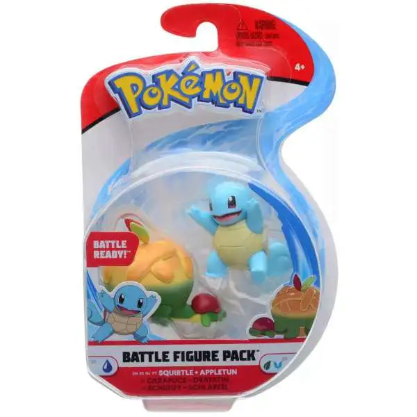 Pokemon Battle Figure Squirtle & Appletun 3-Inch Mini Figure 2-Pack