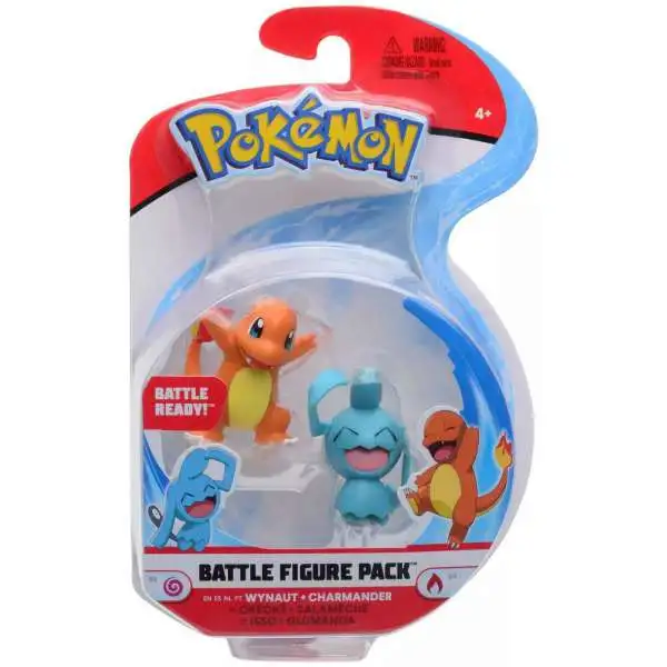 Pokemon Battle Figure Wynaut & Charmander 3-Inch Mini Figure 2-Pack
