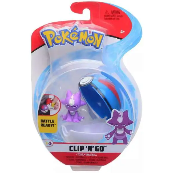 Pokemon Clip 'N' Go Toxel & Great Ball Figure Set