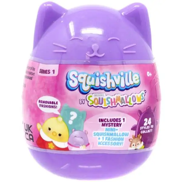 Squishmallows Squishville! Series 1 Mini Plush Mystery Pack [1 RANDOM Figure + 1 Fashion Accessory]