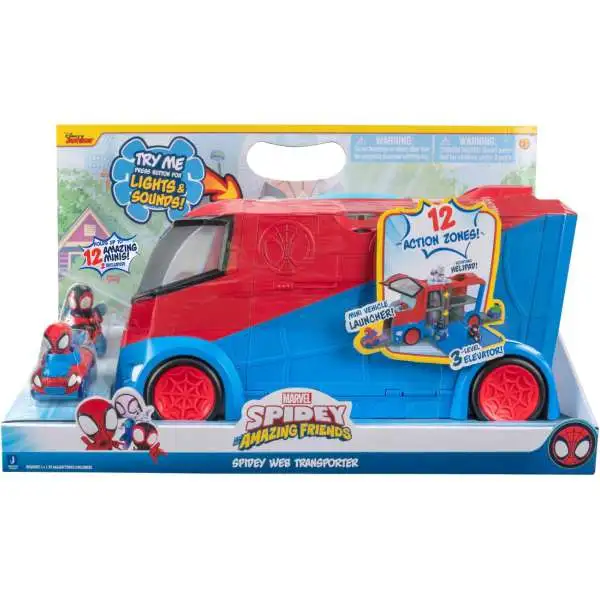 Marvel Spidey & His Amazing Friends Spidey Web Transporter Playset