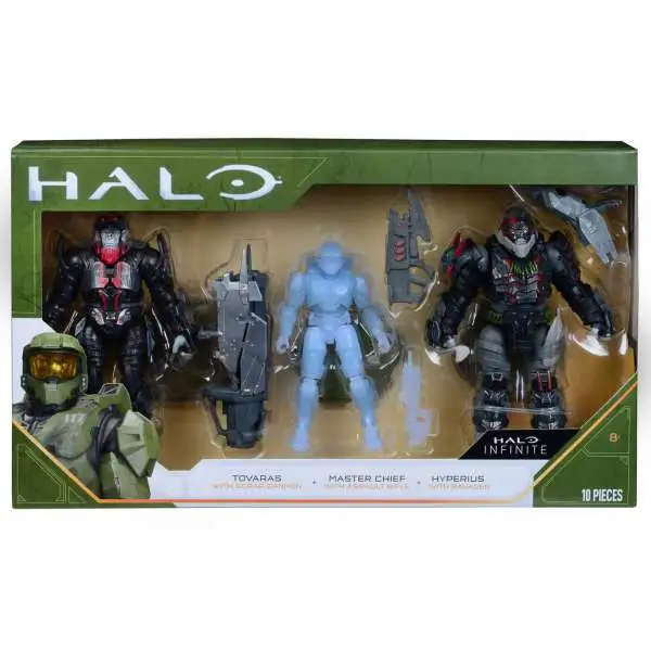 Halo Infinite Tovaras, Master Chief & Hyperius Exclusive Action Figure 3-Pack