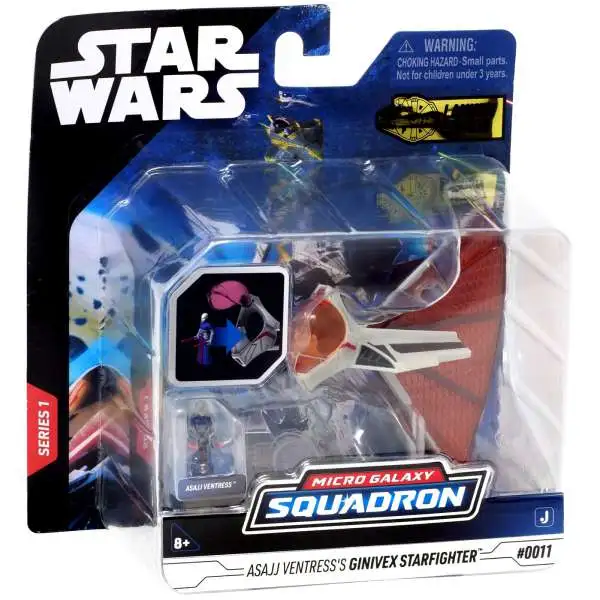 Star Wars Micro Galaxy Squadron Asajj Ventress's Ginivex Starfighter Vehicle #0011 [Launch Edition]