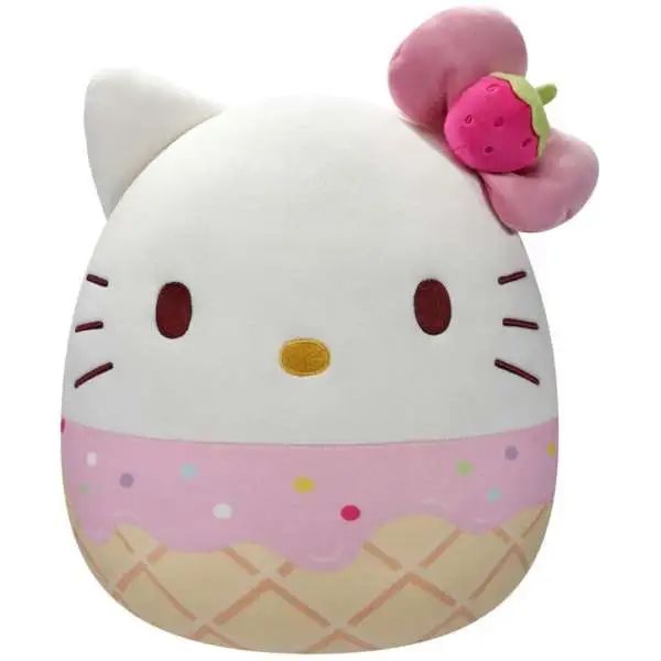 Squishmallows Sweet Hello Kitty 12-Inch Plush [Strawberry Ice Cream]