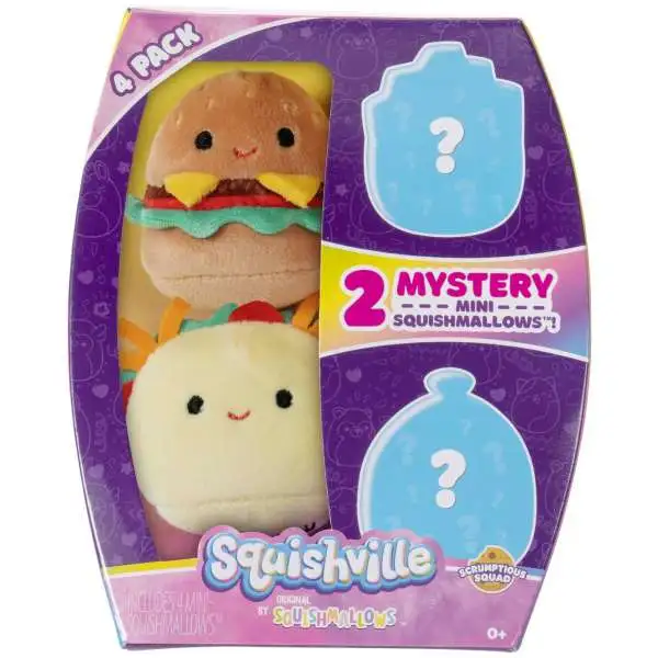Squishville by Squishmallows 2 inch Mini Plush Sweet Tooth Squad, 6 Pack