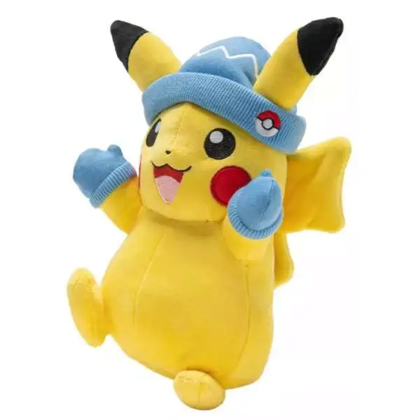 Pokemon 2022 Holiday Pikachu 8-Inch Plush [with Winter Hat & Mittens]