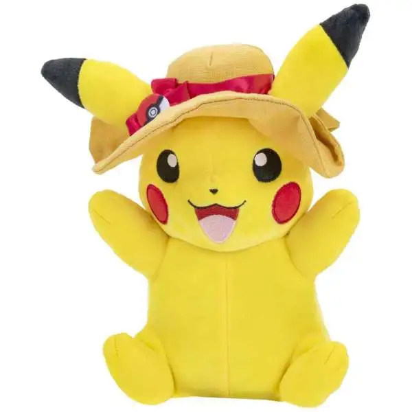 Pokemon Pikachu 8-Inch Plush [with Sun Hat]