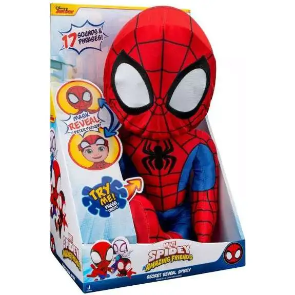 Marvel Spidey & His Amazing Friends Secret Reveal Spidey 16-Inch Talking Plush