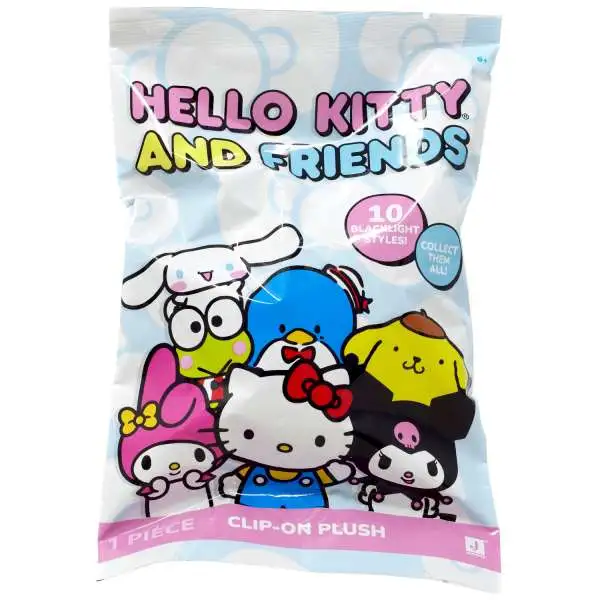 Sanrio Hello Kitty & Friends Blacklight Clip-On Plush Mystery Pack