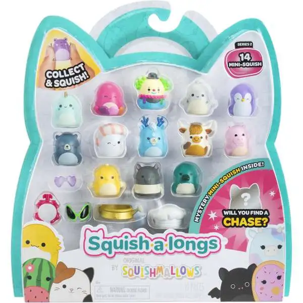 Squishmallows Squish-a-Longs Set #3 1-Inch Mini Figure 14-Pack