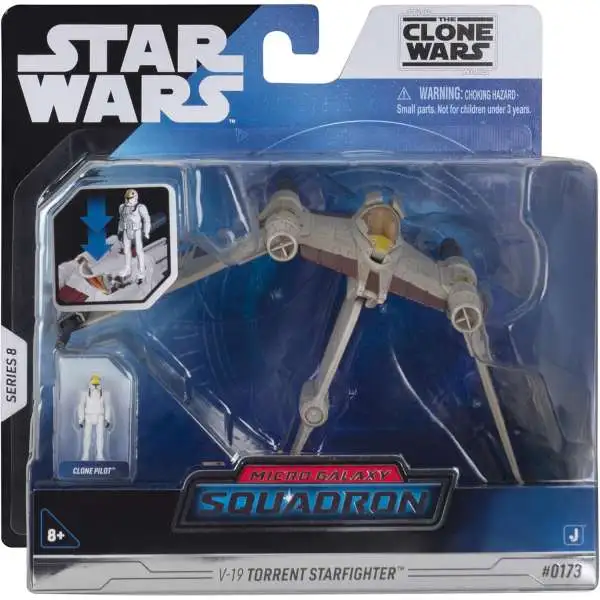 Star Wars Micro Galaxy Squadron Series 8 V-19 Torrent Starfighter Vehicle #0173