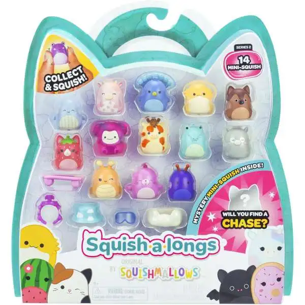 Squishmallows Squish-a-Longs Series 2 Set #2 1-Inch Mini Figure 14-Pack